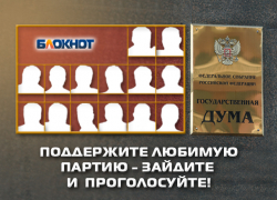 «Блокнот Новочеркасска» предлагает читателям отдать свой голос за наиболее достойную партию «Блокнот Новочеркасска» предлагает читателям отдать свой голос за наиболее достойную партию